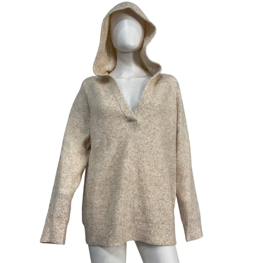 Hatch Textured Beige Cozy Waffle Hoodie Size 2